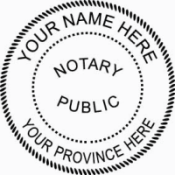 Embossing Desk Seal (1-5/8" Round) Notary Public